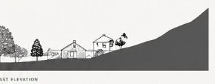 Existing east elevation of Stockdale Cottage from the project drawings